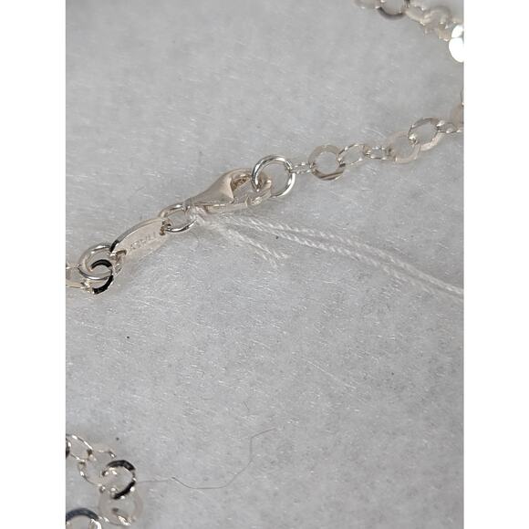 Sterling silver hand etched pendant 1.75 "x 1 1/8"SF chain 18" Signed - Picture 6 of 12